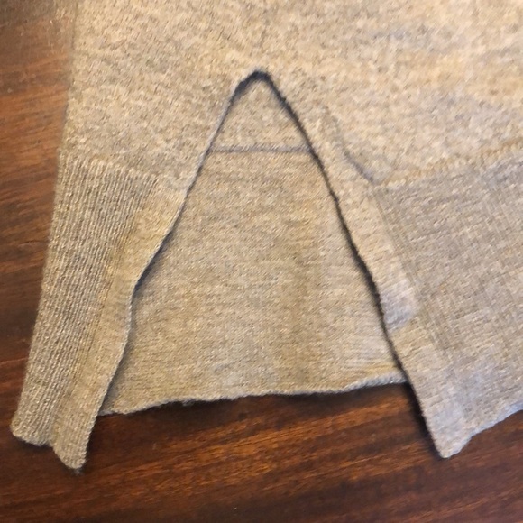 Adrienne Vittadini Cowl Neck Merino Wool Brown Sweater - Picture 3 of 8